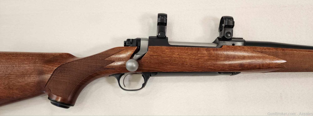 Ruger M77 Hawkeye 257 Roberts with scope rings-img-2