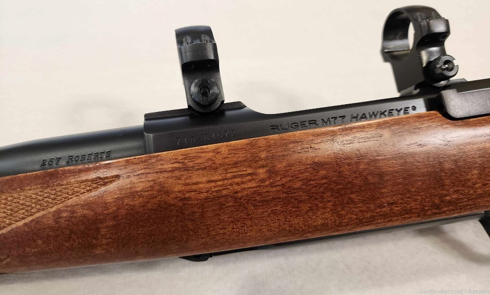 Ruger M77 Hawkeye 257 Roberts with scope rings-img-8