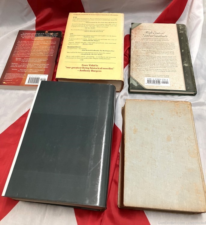 Civil War Books, a stack of books, five items.-img-2