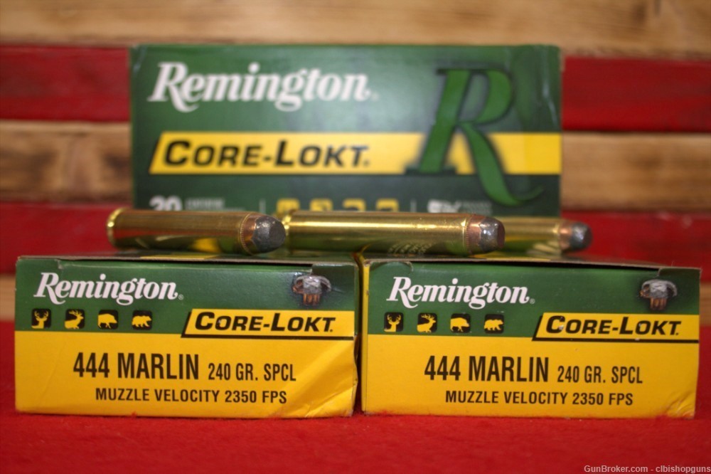 Remington .444 Marlin 240 Grain Special Muzzle Velocity 2350 FPS 60 rounds-img-0