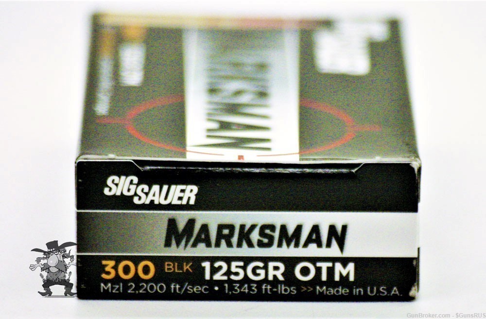 300 blk Sig Sauer 300 Blackout Match Grade MARKSMAN OTM 125 Gr 20 ROUNDS -img-4