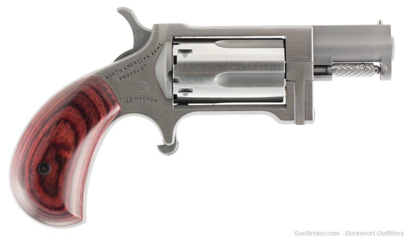 NORTH AMERICAN ARMS SIDEWINDER REVOLVER STAINLESS .22 MAG 1.5" Barrel-img-0