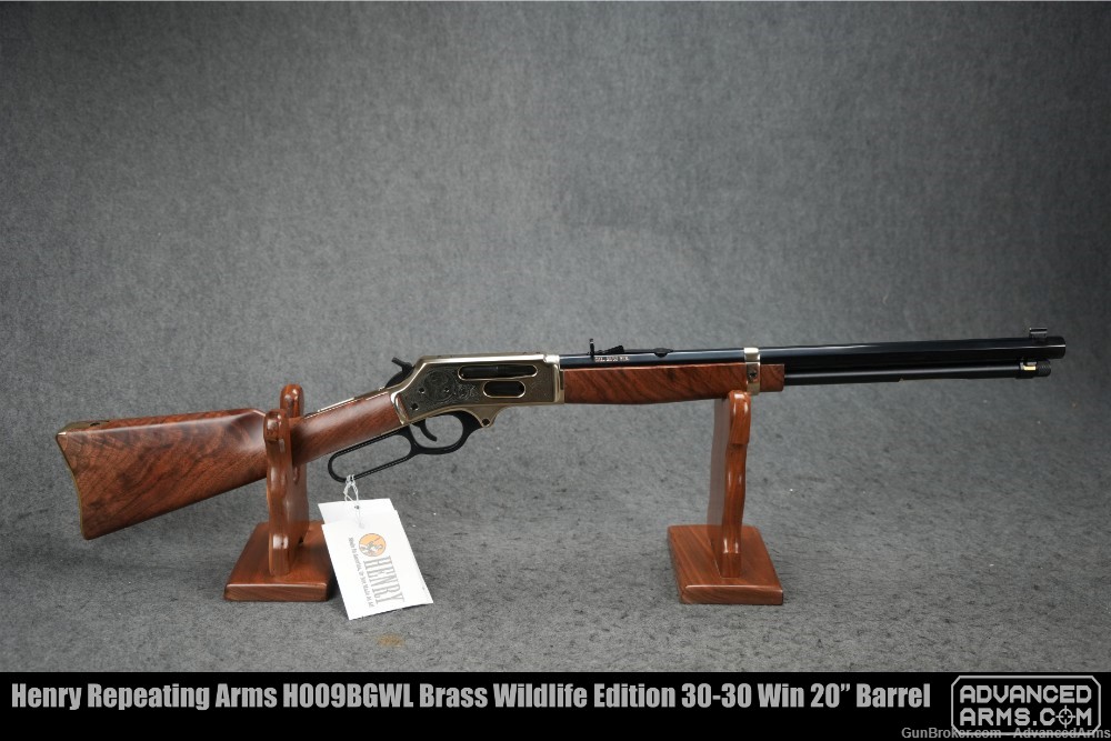 Henry Repeating Arms H009BGWL Brass Wildlife Edition 30-30 Win 20” Barrel-img-0
