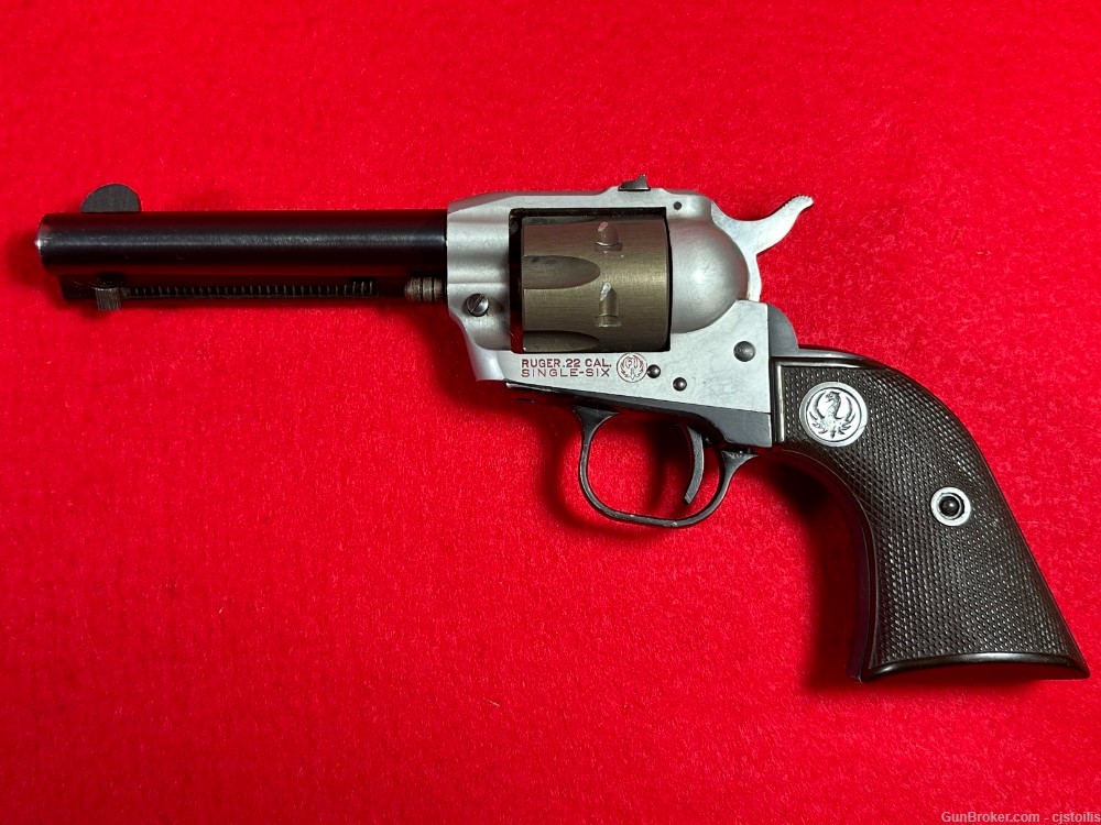 Early Ruger Model Single-Six 22LR Tri Color Tone Lightweight Revolver-img-6