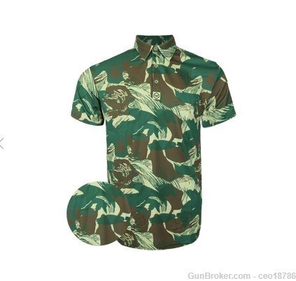 Rhodesian Brushstroke camo polo collared shirt Size 3XL-img-0