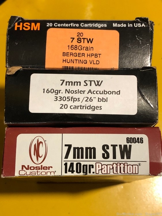 7mm STW brass 60 count fired casings nosler Remington -img-0