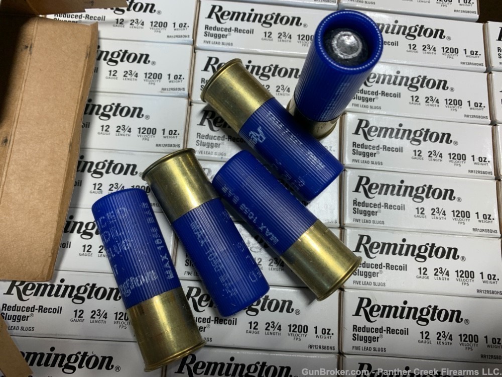250 Remington Slugger Managed Recoil 12 Gaug 2 3/4" 1oz. Rifled Slugs RARE-img-2