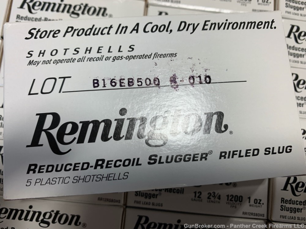 250 Remington Slugger Managed Recoil 12 Gaug 2 3/4" 1oz. Rifled Slugs RARE-img-1