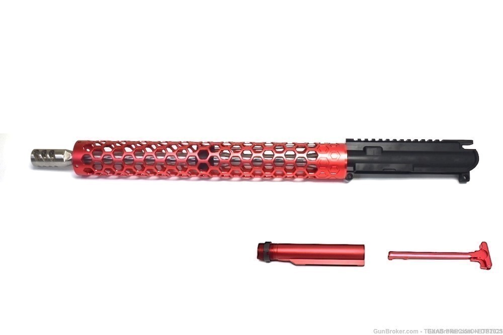 AR-15 16'' inch 5.56 NATO Carbine Upper 15'' Red Rail and buffer tube-img-0