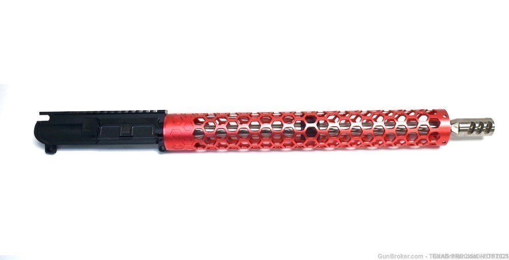 AR-15 16'' inch 5.56 NATO Carbine Upper 15'' Red Rail and buffer tube-img-3