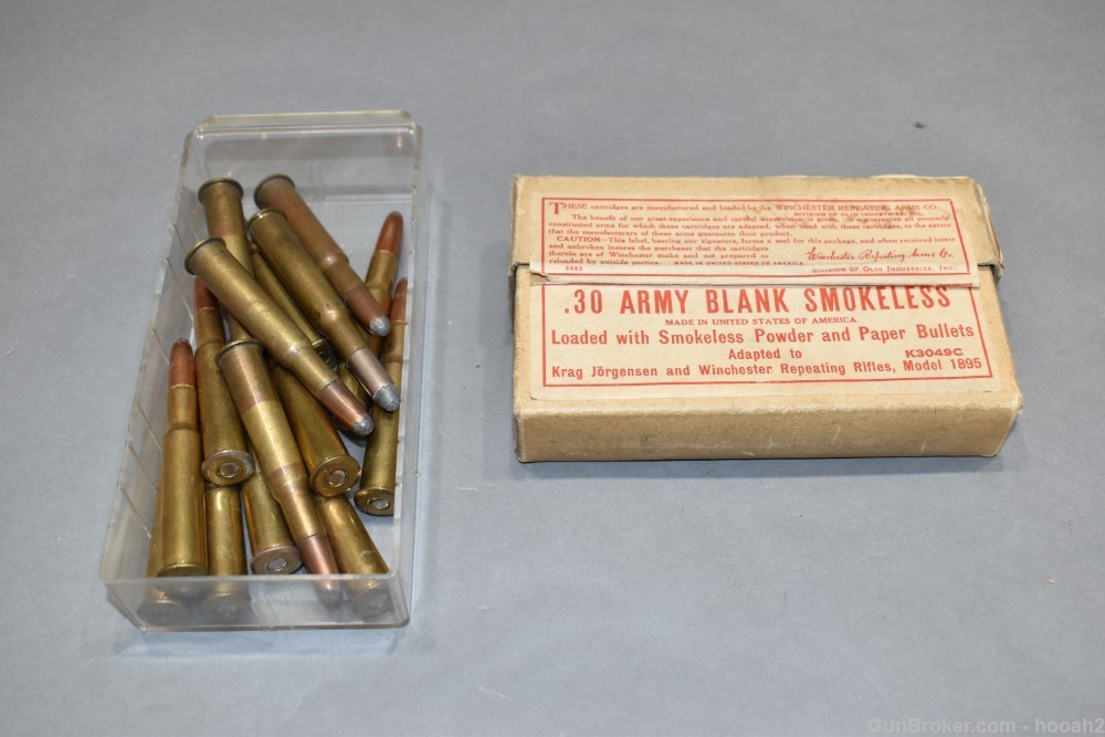 Sealed Box Winchester 30 Army Blank & 15 Rds Loose 30-40 Krag PLS READ-img-0