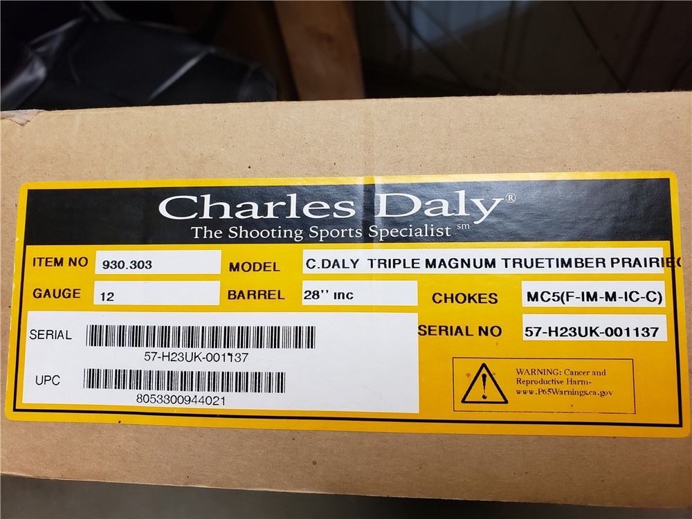 NEW! CHARLES DALY TRIPLE BARREL THREAT MAGNUM 12 GA 28" 3.5 CAMO OVER UNDER-img-0