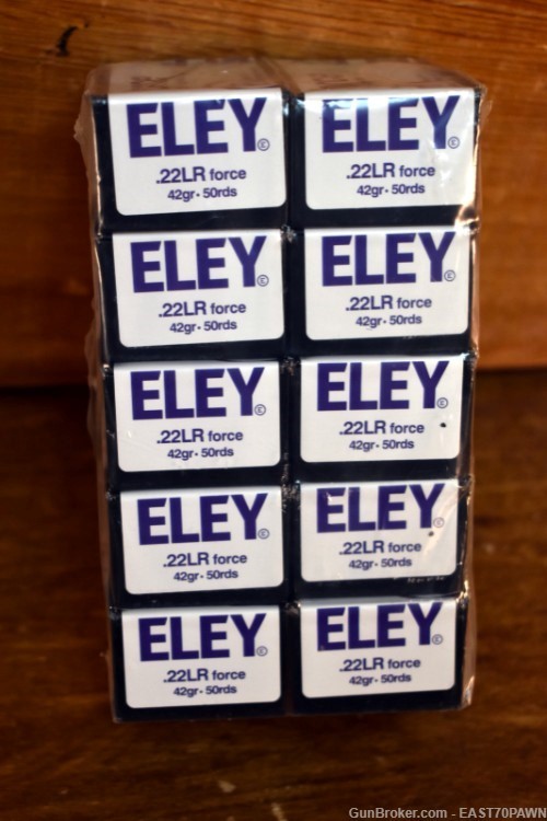 Eley Force 500 Rounds Brick .22 LR 42 GR Round Nose High Velocity-img-0
