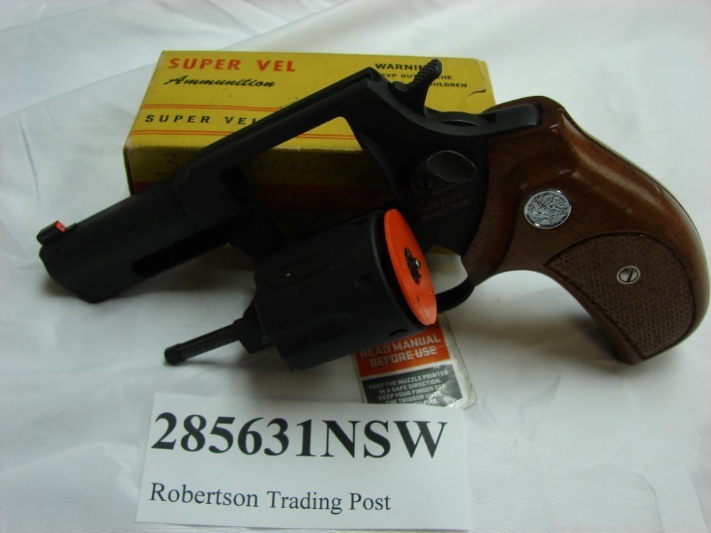 Taurus .38 model 856 Matte Blue 3” Walnut Grips Night Sight Revolver-img-2