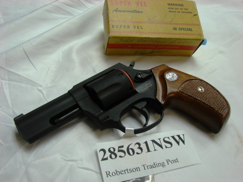 Taurus .38 model 856 Matte Blue 3” Walnut Grips Night Sight Revolver-img-7