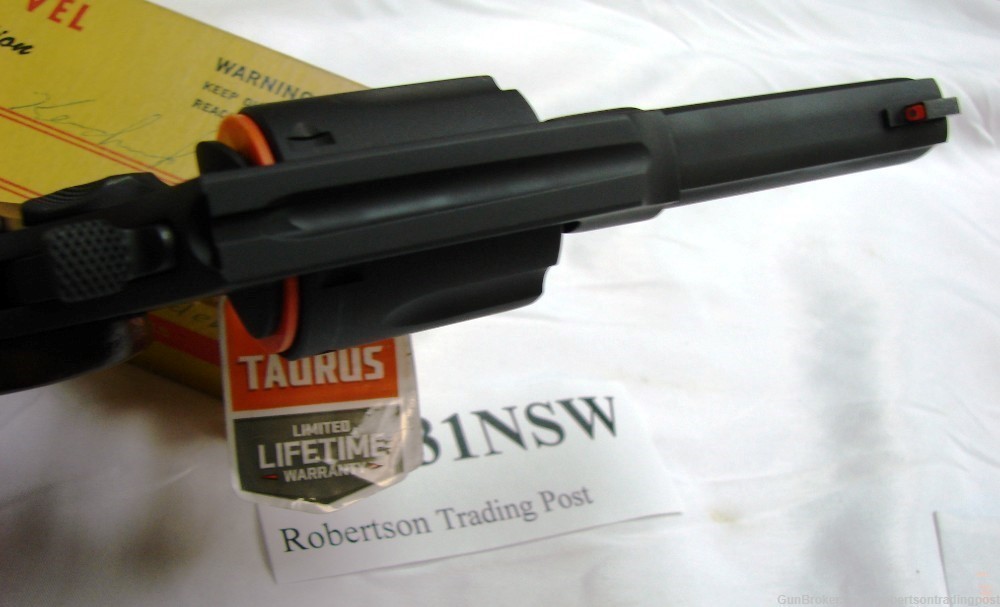 Taurus .38 model 856 Matte Blue 3” Walnut Grips Night Sight Revolver-img-5