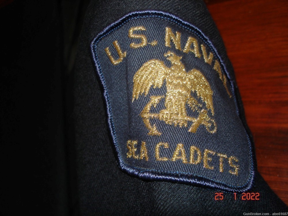 40's-50's Sea Cadet Instructor jacket pinback Submarine badge Sterling pins-img-1
