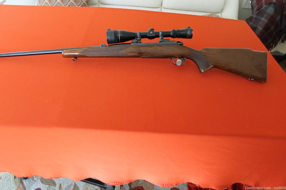 WInchester model 70 .300 H&H Pre -64 rifle with Leupold scope-img-0