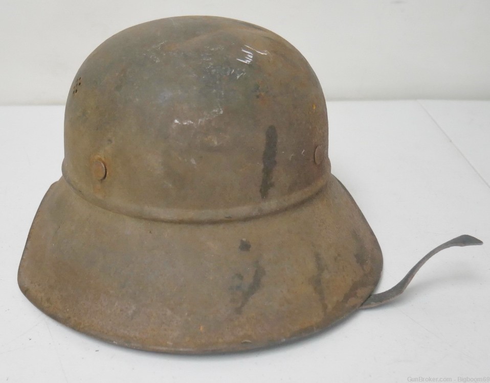 Vintage German M38 Luftschutz Gladiator Helmet Decal Intact-img-3