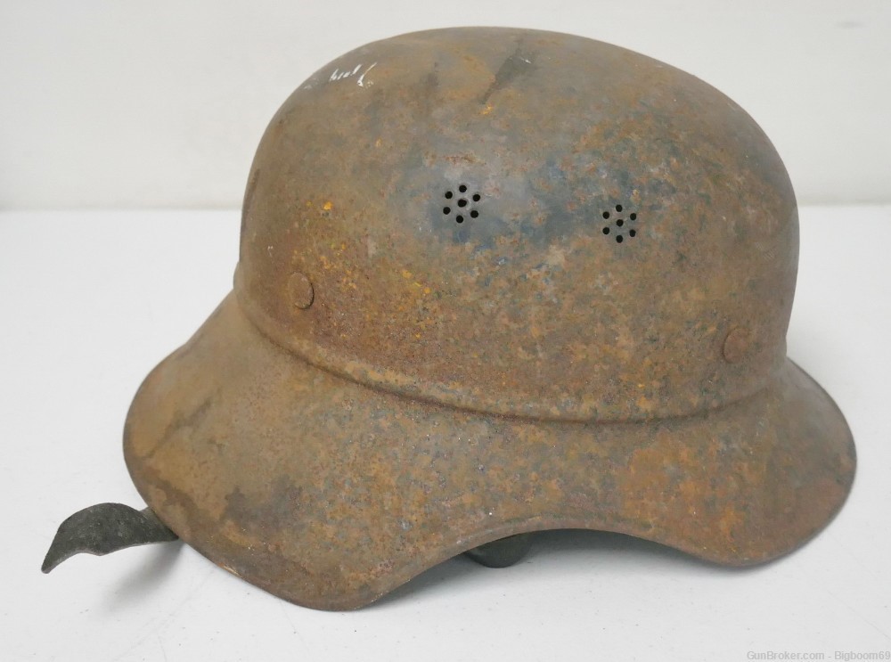 Vintage German M38 Luftschutz Gladiator Helmet Decal Intact-img-4