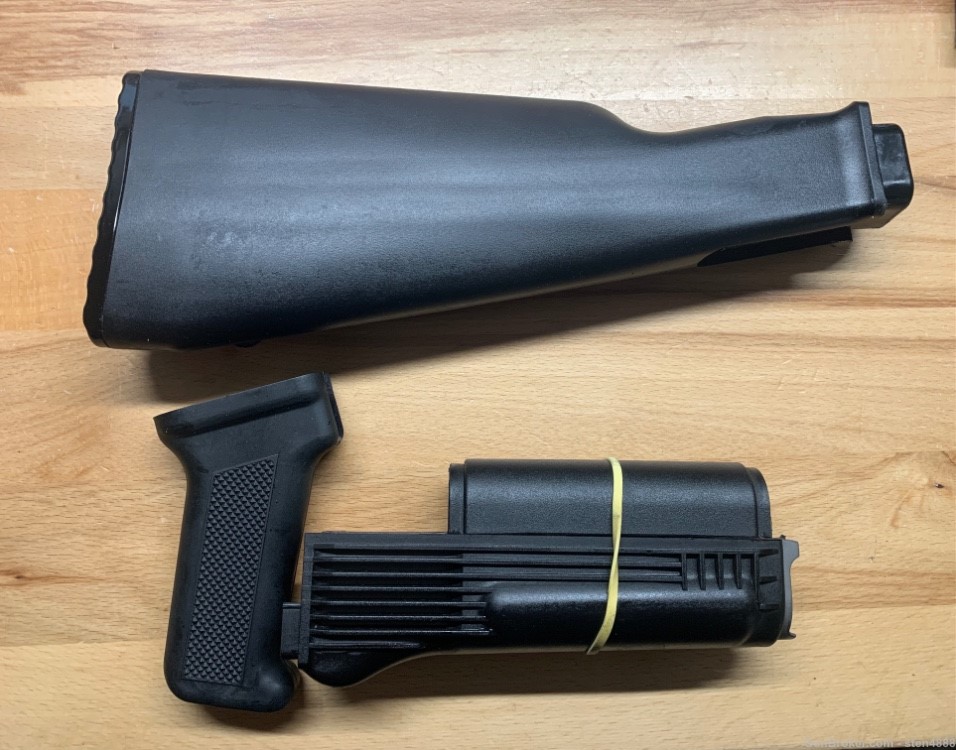 Arsenal Black AK-47 Milled Polymer Stock Set  Stainless Steel Heat Shield-img-0
