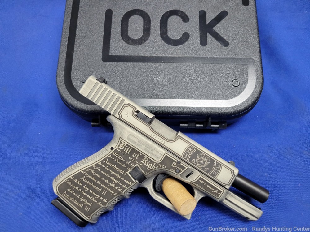 Glock 19 Donald Trump 2024 Distressed Gray 9mm Semi-Auto Pistol NEW-img-1