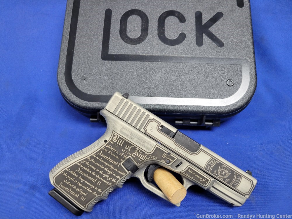 Glock 19 Donald Trump 2024 Distressed Gray 9mm Semi-Auto Pistol NEW-img-0
