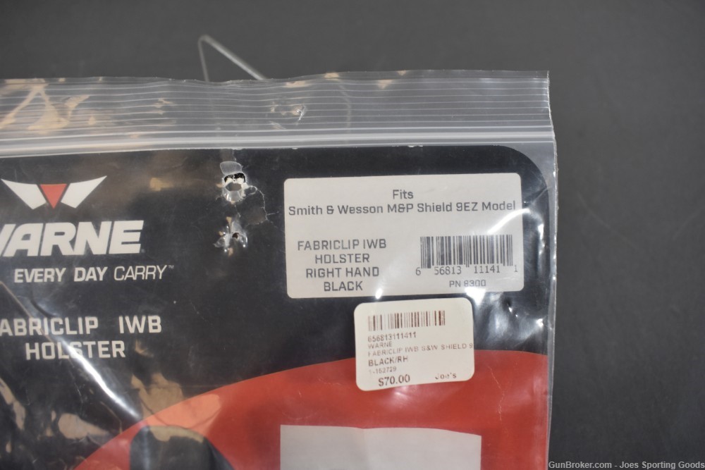 NiB - Warne Fabriclip IWB Holster for S&W M&P Shield 9EZ - Right Hand-img-1