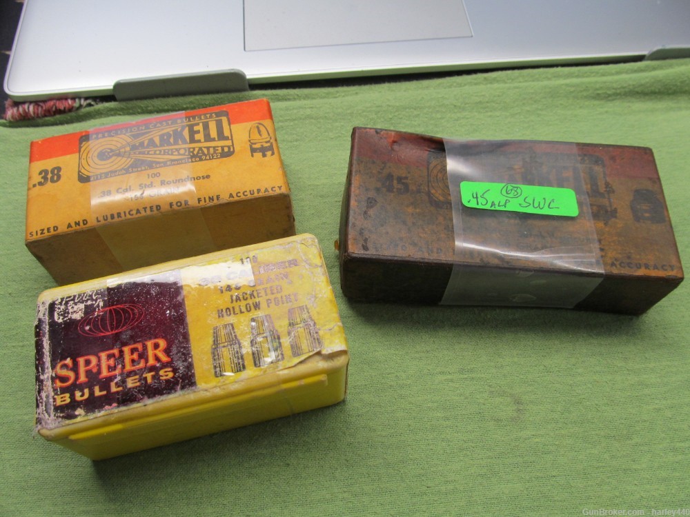 3 Vintage Boxes of Reloading Bullets-Markell & Speer-img-0