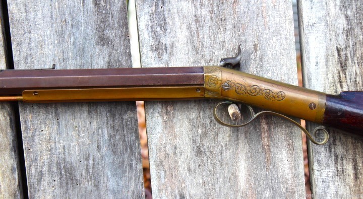 Rare Allen & Wheelock Brass Frame Side Hammer .38 Caliber Rifle-img-11