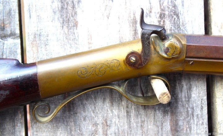 Rare Allen & Wheelock Brass Frame Side Hammer .38 Caliber Rifle-img-3