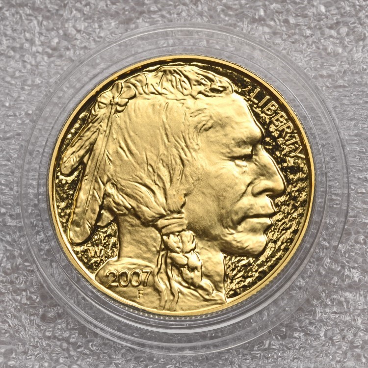 2007 - W $50 American Buffalo - 1oz .9999 pure gold-img-0
