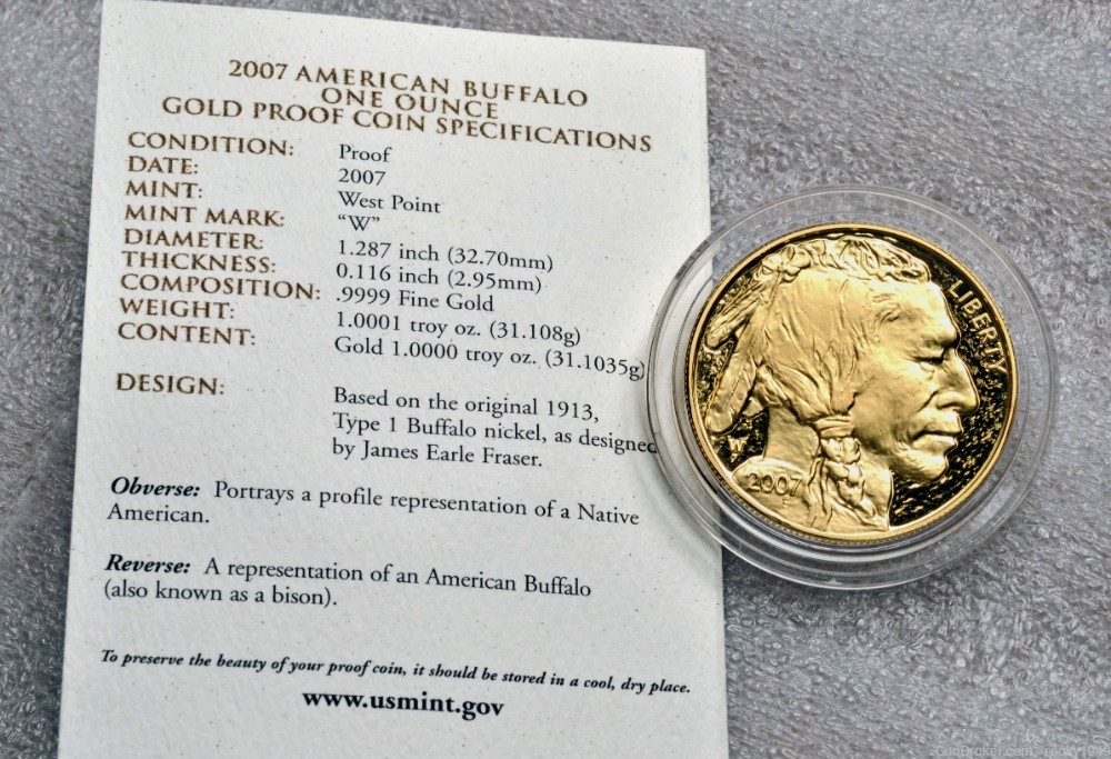 2007 - W $50 American Buffalo - 1oz .9999 pure gold-img-6