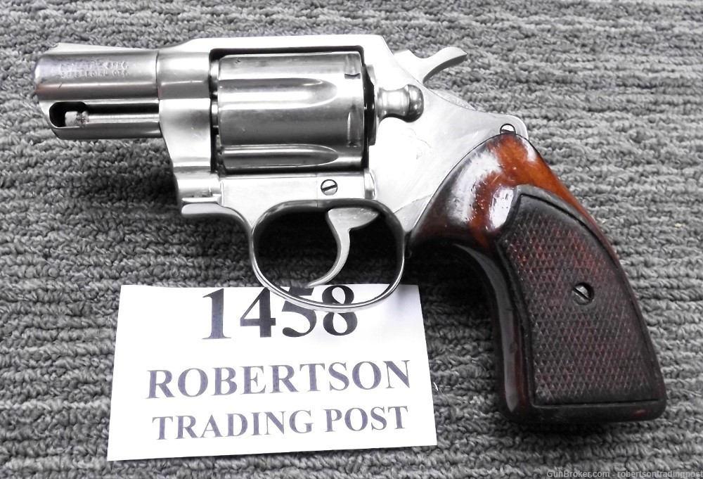Colt .38 Detective Special 2” Nickel VG Wood Grips Snub 1975 Cold War -img-0