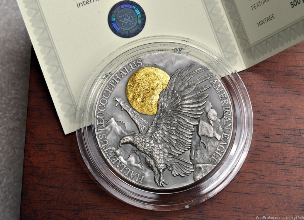 2022 - American Eagle-  Wildlife in the Moonlight - 2oz Silver Coin -img-0
