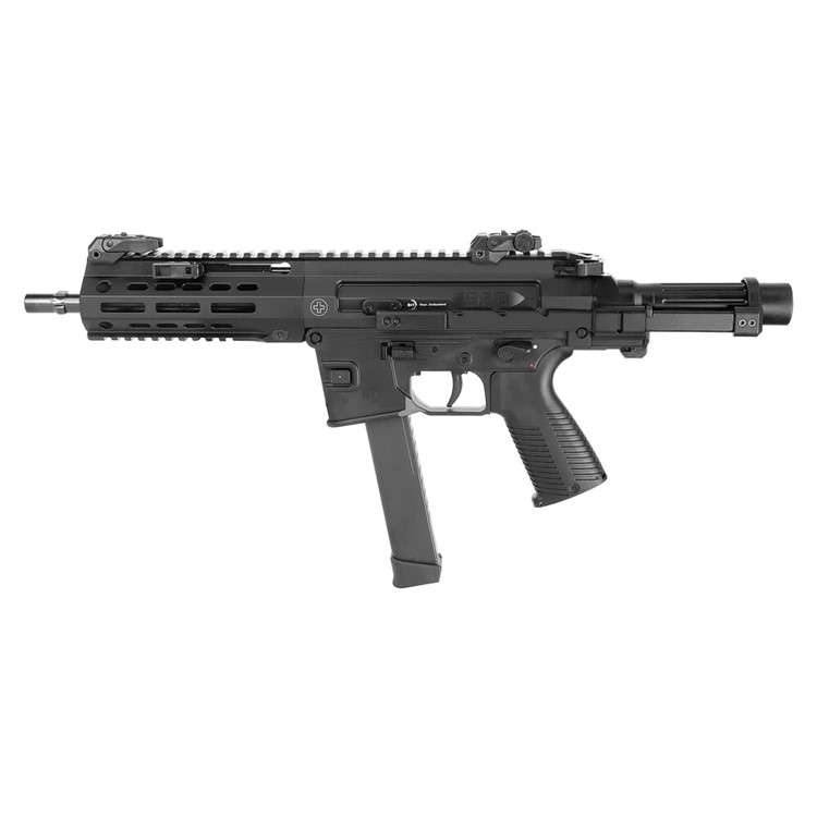 B&T SPC9-G 9mm Black Pistol w/Telescopic Brace Adapter & Glock Lower-img-1