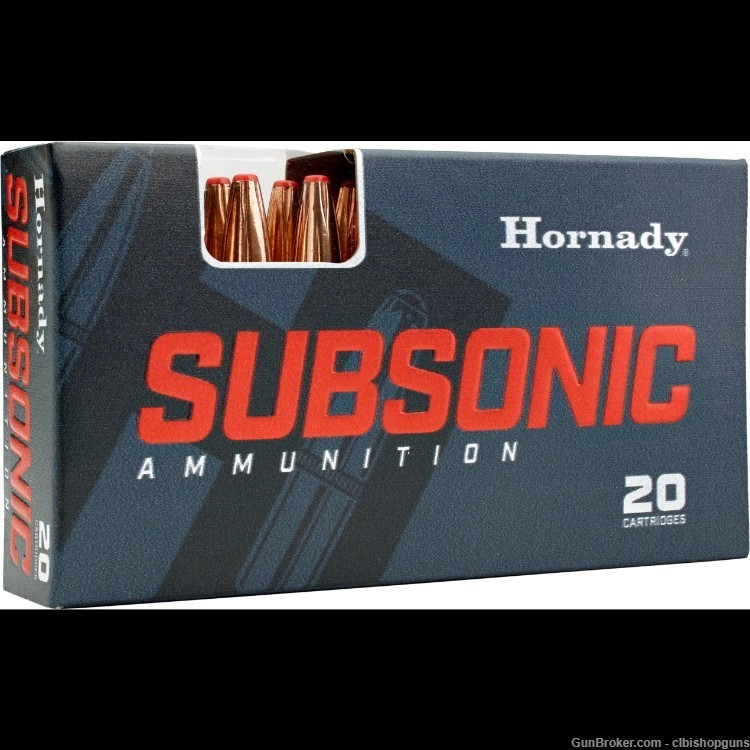 Hornady Subsonic 45-70 GOVT ammo 100 rounds -img-0