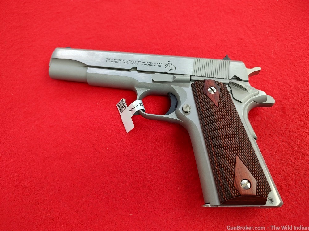 COLT 1911 45ACP 5" FS 7-SHOT STAINLESS ROSEWOOD-img-2