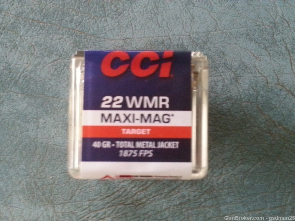 CCI 22 WMR  Maxi Mag Target 1875 FPS 40 Gr Total Metal Jacket-img-0