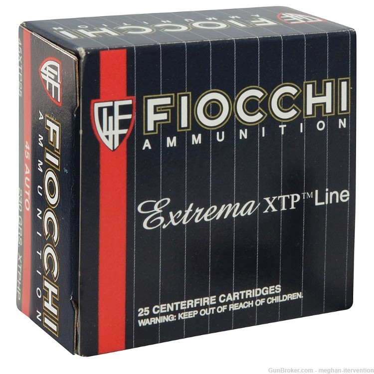 Fiocchi .45 ACP 230 Grain XTP – 25 Rounds-img-0