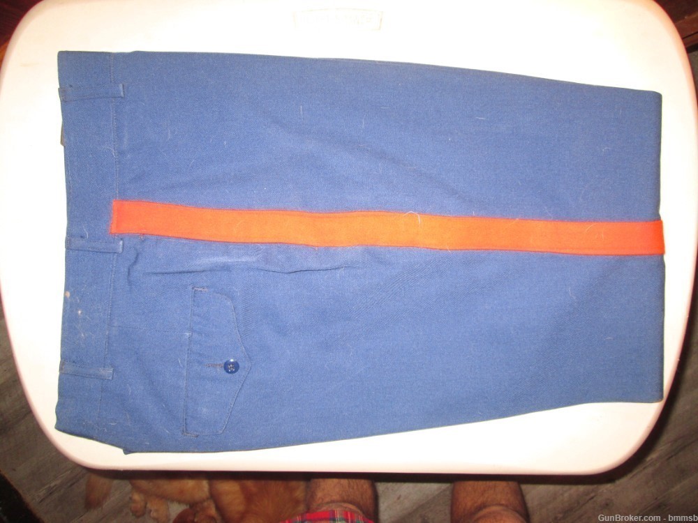 U.S.M.C. Marines Lot of Dress Blues Trousers, 1989, 1 Formal Set of Trouser-img-1