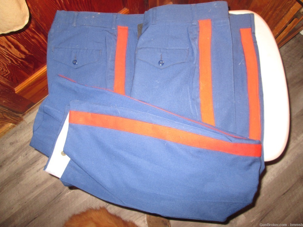 U.S.M.C. Marines Lot of Dress Blues Trousers, 1989, 1 Formal Set of Trouser-img-0