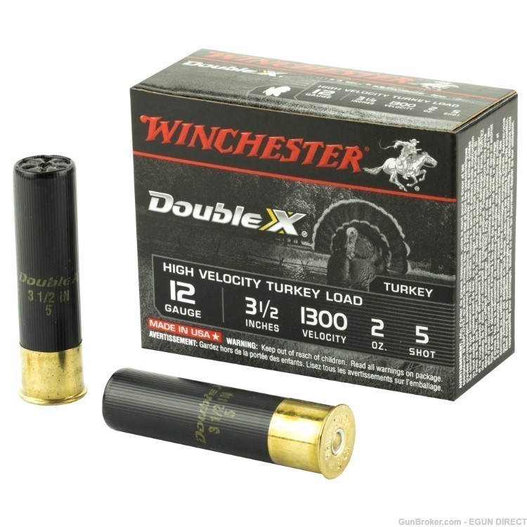 Winchester Double X Hi-Velocity Ammo 12 Gauge 3.5" 5 Shot 10 Rounds-img-0