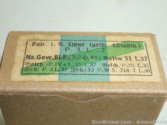 1rd l Spur Gelb APT 8x57 8mm German WW2-img-1