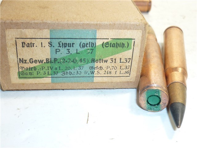 1rd l Spur Gelb APT 8x57 8mm German WW2-img-0