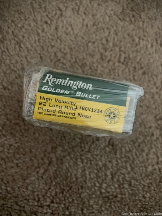 REMINGTON GOLDEN 4xBOXES 22 Long Rifle Plated Round Nose High Velocity-img-0
