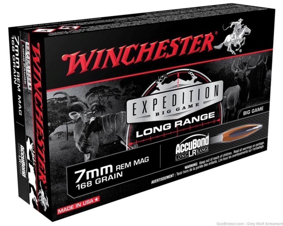 Winchester EXPEDITION BIG GAME LONG RANGE 168 GR ACCUBOND LR 7MM REM MAG 20-img-0