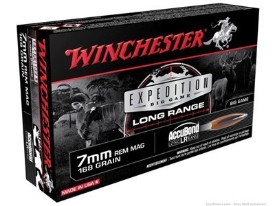 Winchester EXPEDITION BIG GAME LONG RANGE 168 GR ACCUBOND LR 7MM REM MAG 20