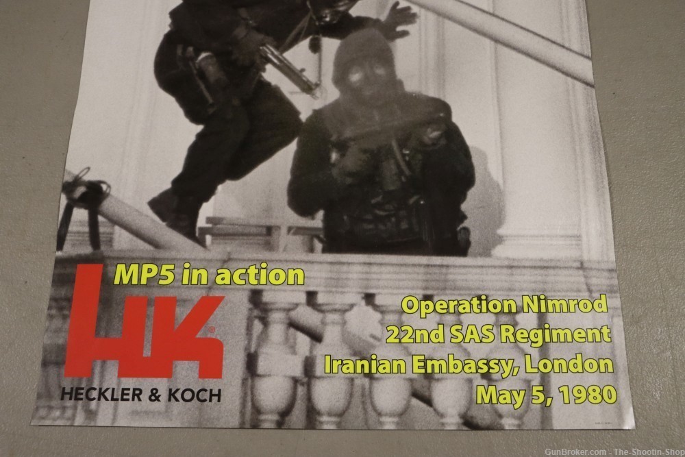 Heckler & Koch H&K 50th Anniversary Poster Operation Nimrod MP5 SAS SP5 HK -img-4