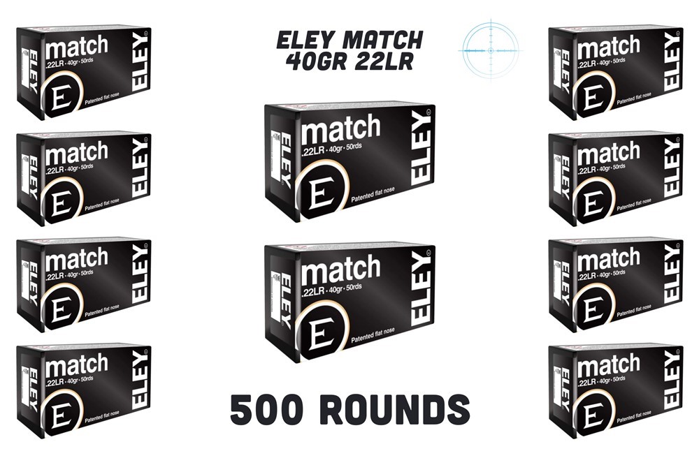 Eley Match 22lr 40gr Eps - Rimfire Ammunition 500rd Brick-img-0